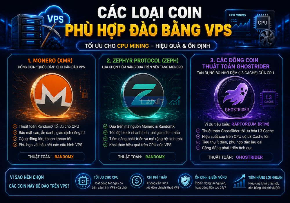 Cac Loai Coin Nen Dao Bang Vps