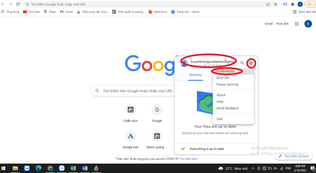 Cách tạo GG Drive trên Máy Tính và Cách Dùng GG Drive an toàn