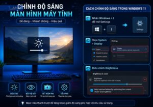 Cách chỉnh độ sáng màn hình máy tính