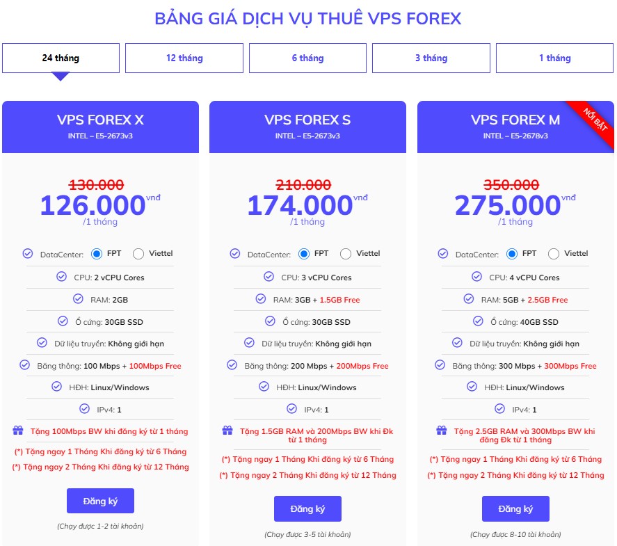 kinh nghiệm Thu&ecirc; VPS FOREX Gi&aacute; Rẻ