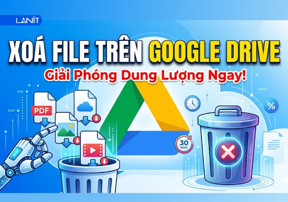 Xoá file trên Google Drive