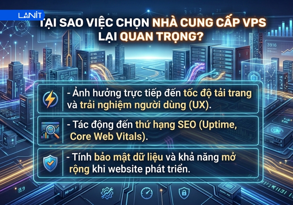 Tại sao việc chọn nh&agrave; cung cấp VPS lại quan trọng?​