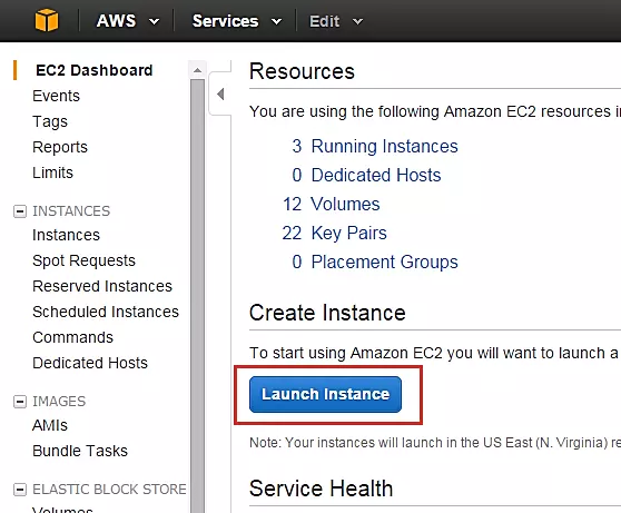 Launch Instance v&agrave; chọn hệ điều h&agrave;nh ph&ugrave; hợp