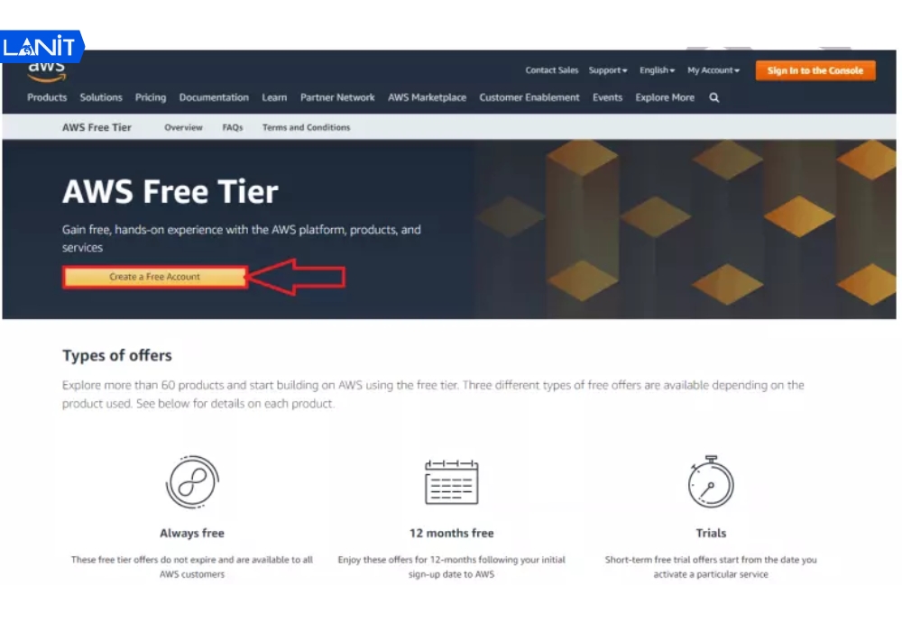 Đăng k&yacute; t&agrave;i khoản AWS