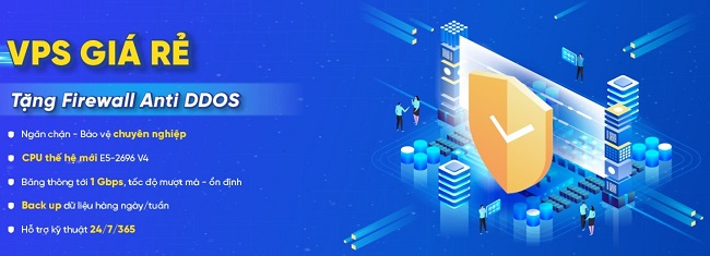 Vps giá rẻ tặng firewall Anti DDos