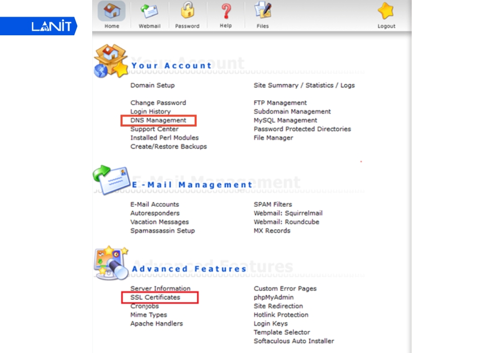 Quản l&yacute; DNS & SSL của DirectAdmin