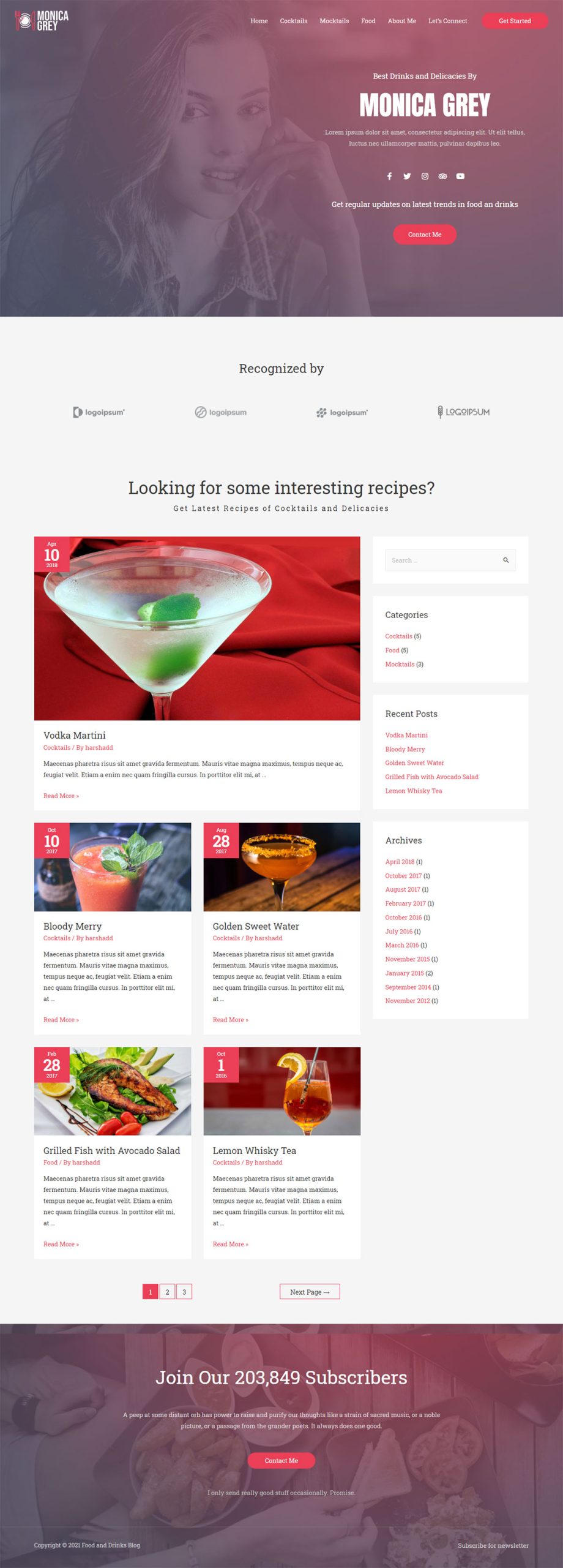 Food and Drinks Blog