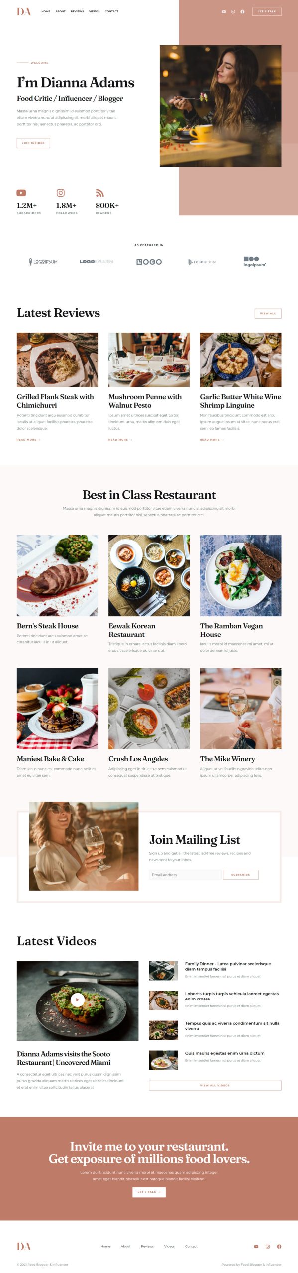 Food Blogger & Influencer