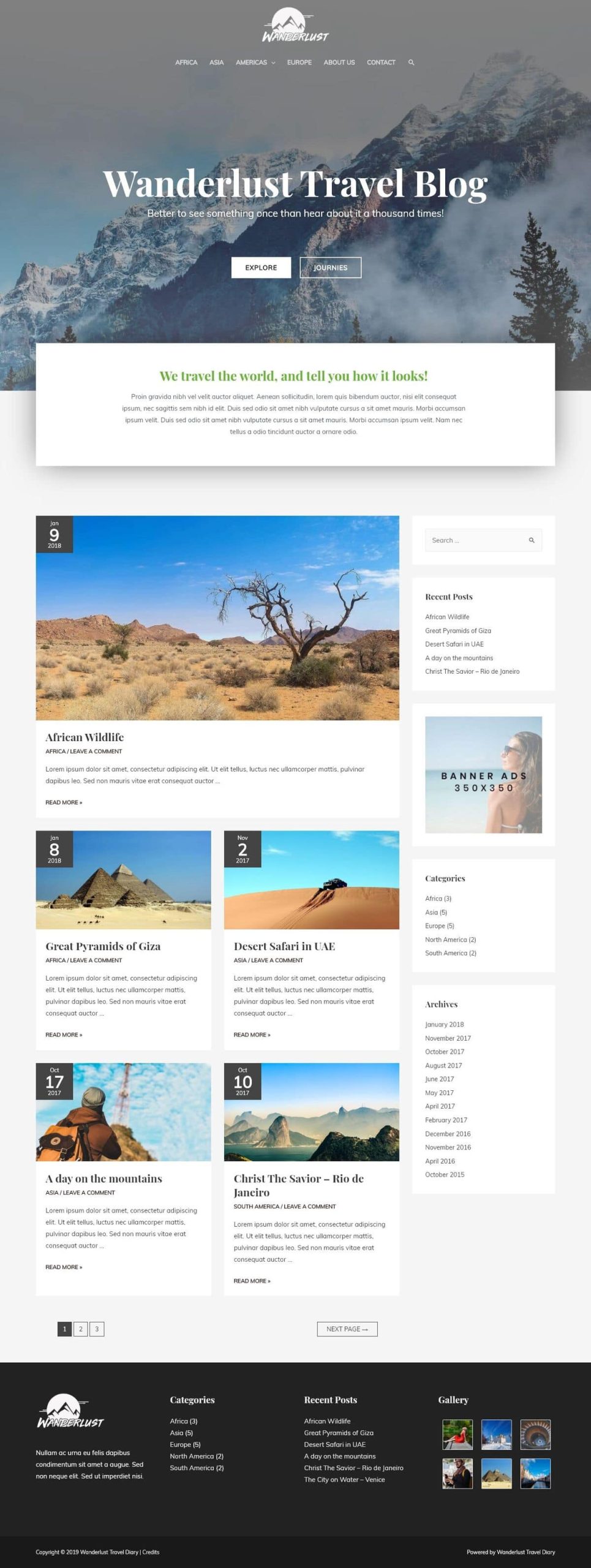 Wanderlust Travel Diary