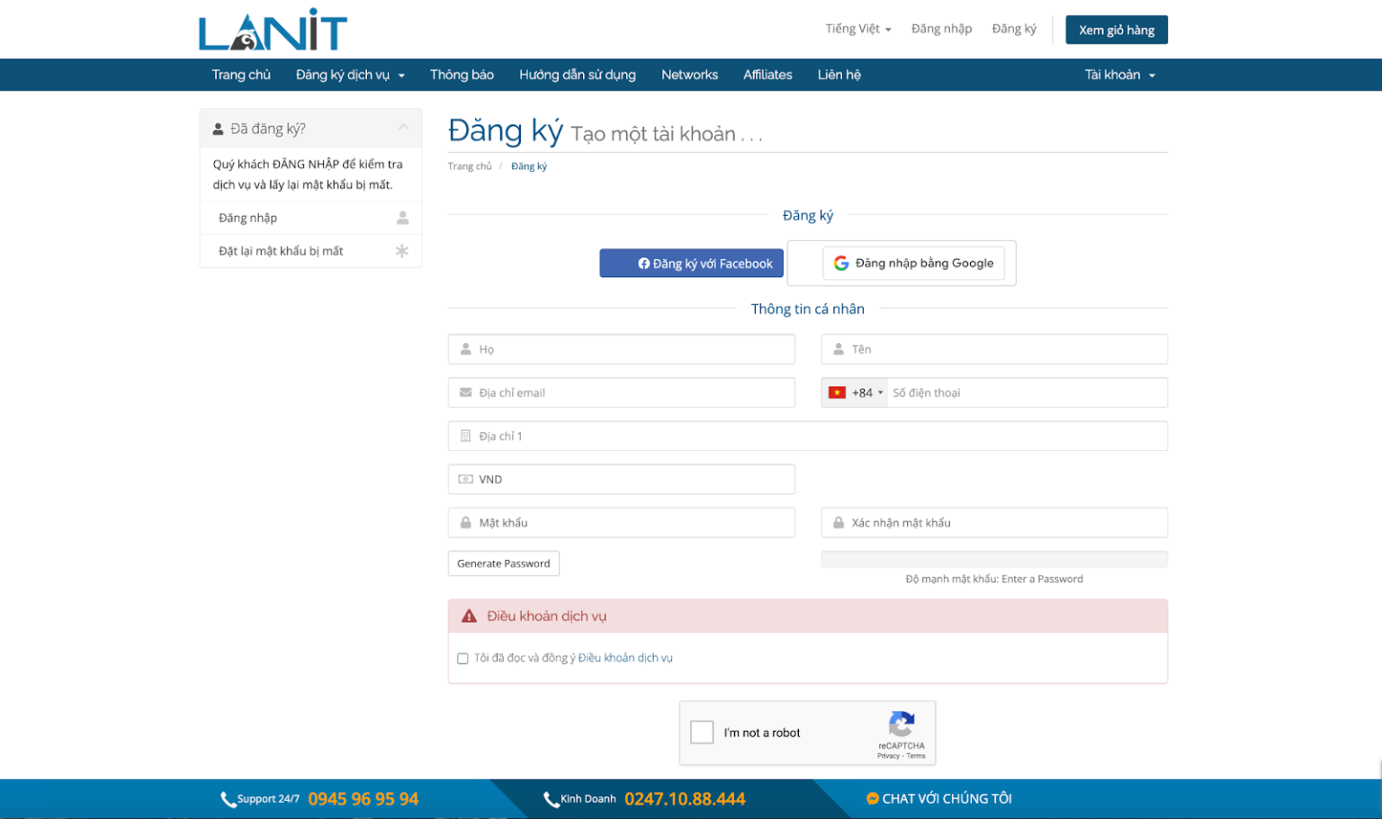 [Hướng dẫn] Đăng ký tham gia Affiliate chiết Khấu Cao tại LANIT