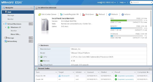 Những ứng dụng của VMware vSphere