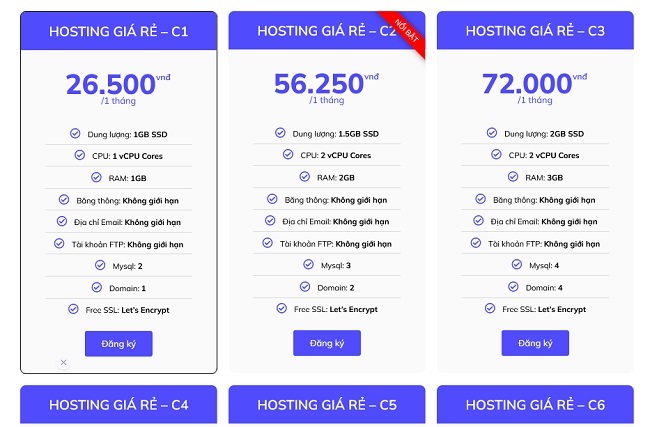 Gói Hosting dành cho doanh nghiệp vừa và nhỏ