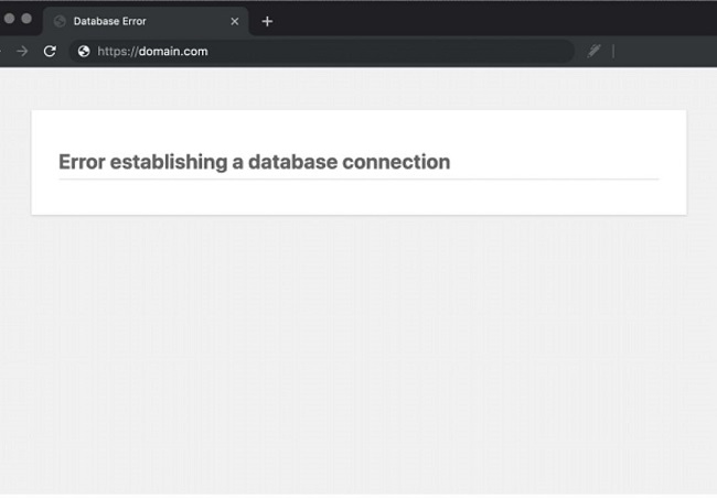 Lỗi "Error establishing a database connection"