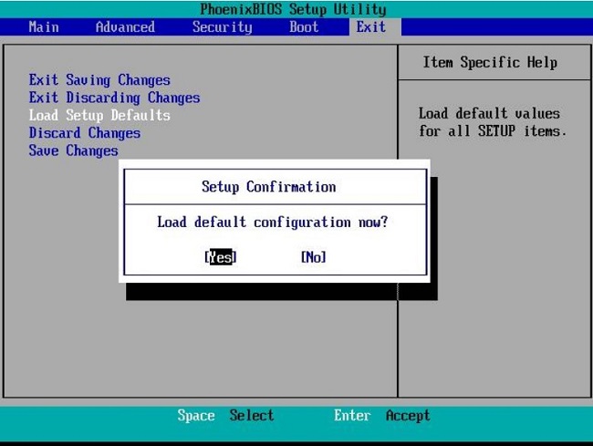 Setup lại hoặc nâng cấp BIOS