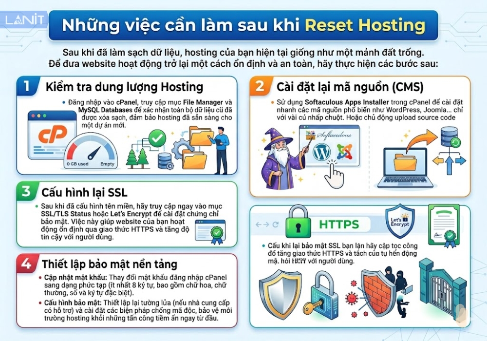 Những việc cần l&agrave;m sau khi Reset Hosting