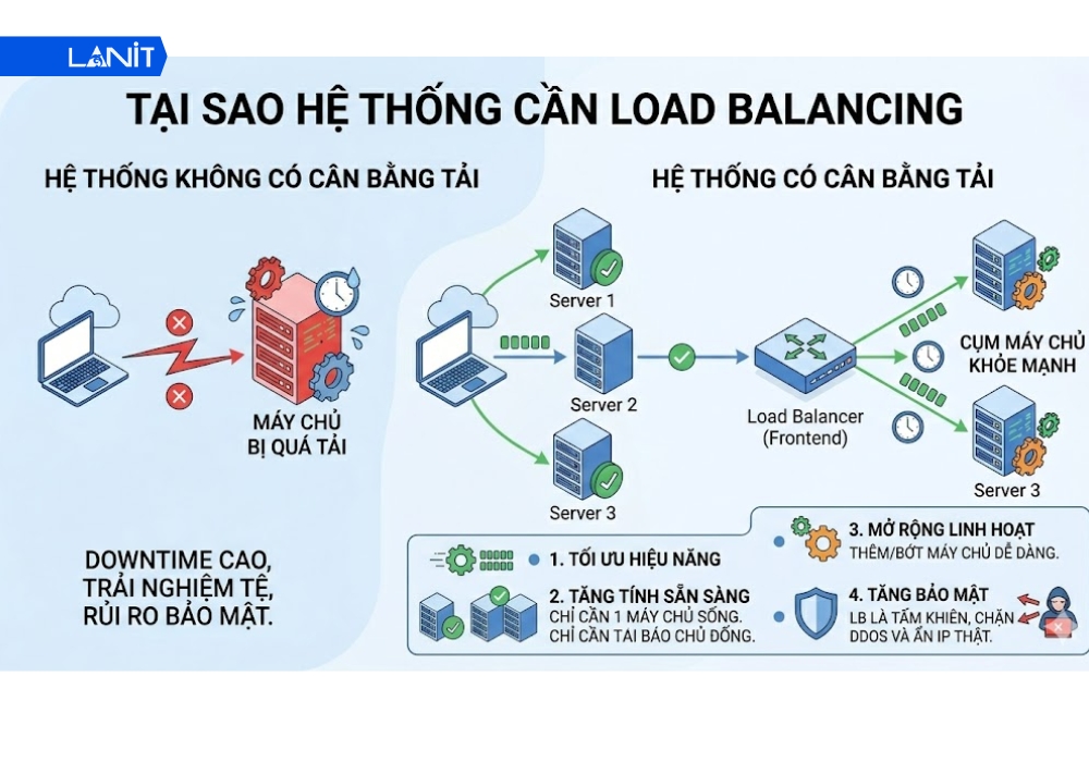 Tại sao hệ thống cần Load Balancing?