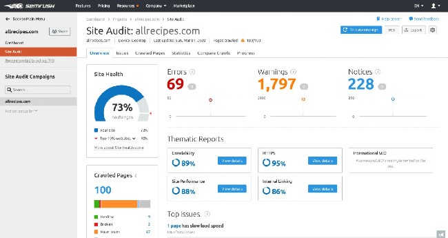 Site Audit Tool cho phép bạn kiểm tra các Open Graph có hoạt động chính xác hay không