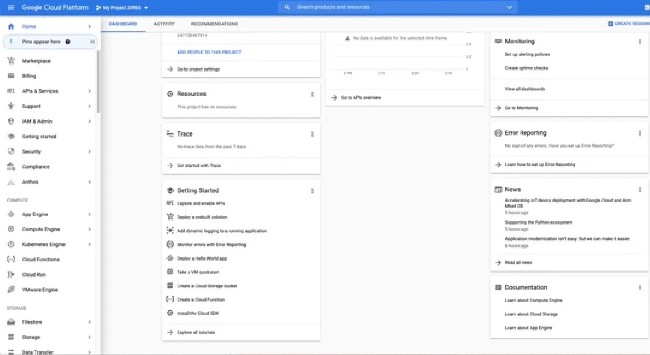 Bạn hãy bấm chọn Explore & Enable APIs tại Dashboard dự án