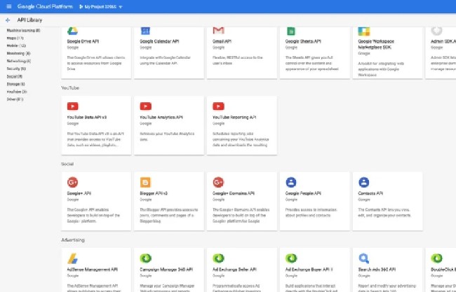 Bạn cần điều hướng tới Youtube Data API v3 từ Youtube APIs