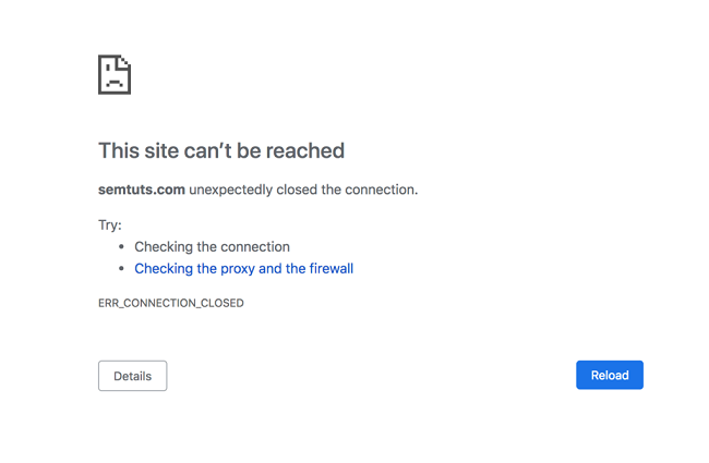 Err Connection Closed Loi