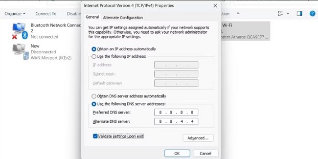 Thay đổi DNS Server