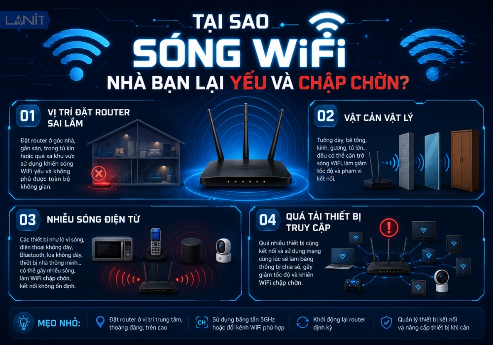 Tai Sao Song Wifi Bi Yeu Va Chap Chon