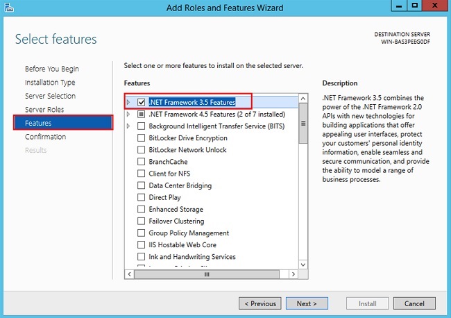 4 bước cài đặt .NET Framework 3.5 trên Windows Server