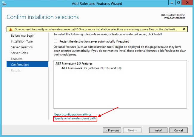 4 bước cài đặt .NET Framework 3.5 trên Windows Server