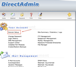 addon domain vào hosting trên DirectAdmin