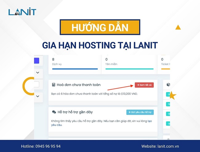 Hướng dẫn gia hạn Hosting tại LANIT