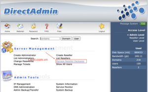 Cách Tạo Tài Khoản Reseller trên DirectAdmin Trong Chớp Mắt
