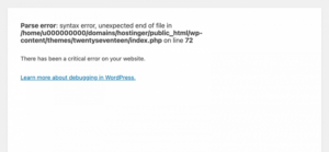 Syntax Error là gì? Sửa lỗi syntax error trong WordPress Chi Tiết
