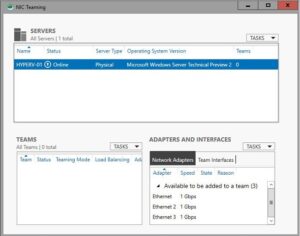 NIC Teaming là gì? Cách Thiết Lập NIC Teaming trên Windows Servers