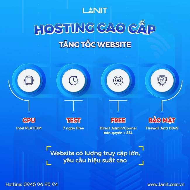 Thuê Hosting Cao Cấp Ổ Cứng NVME SSD Tốc Độ Vượt Trội