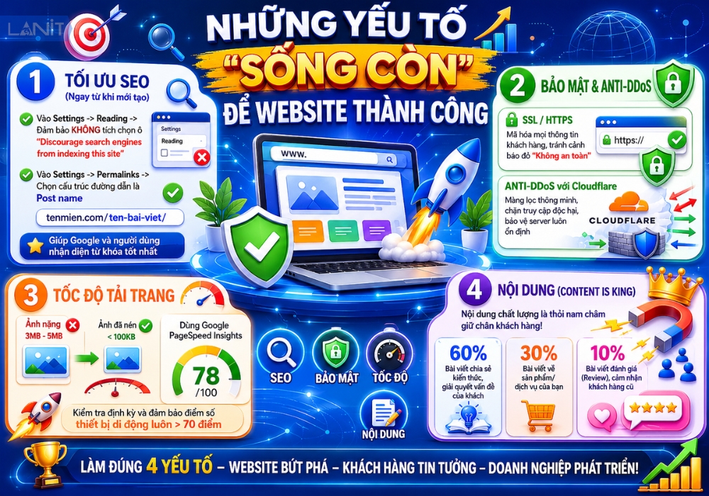 Những yếu tố "sống còn" để Website thành công