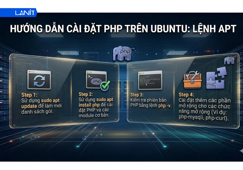 Cài đặt PHP trên Ubuntu bằng lệnh APT