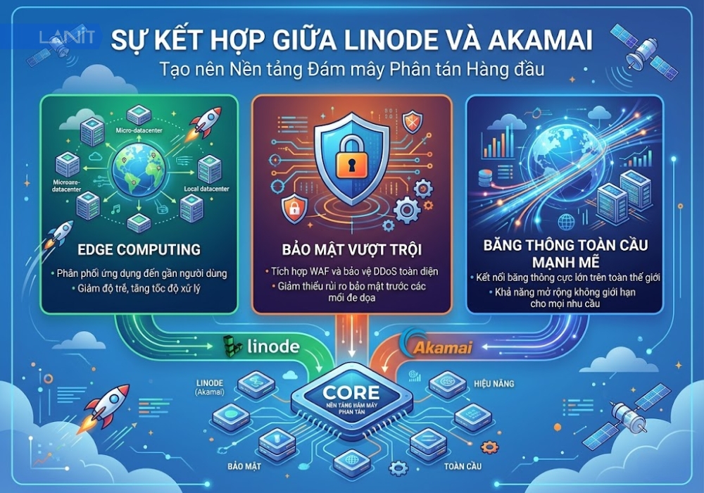 Sự kết hợp giữa Linode v&agrave; Akamai