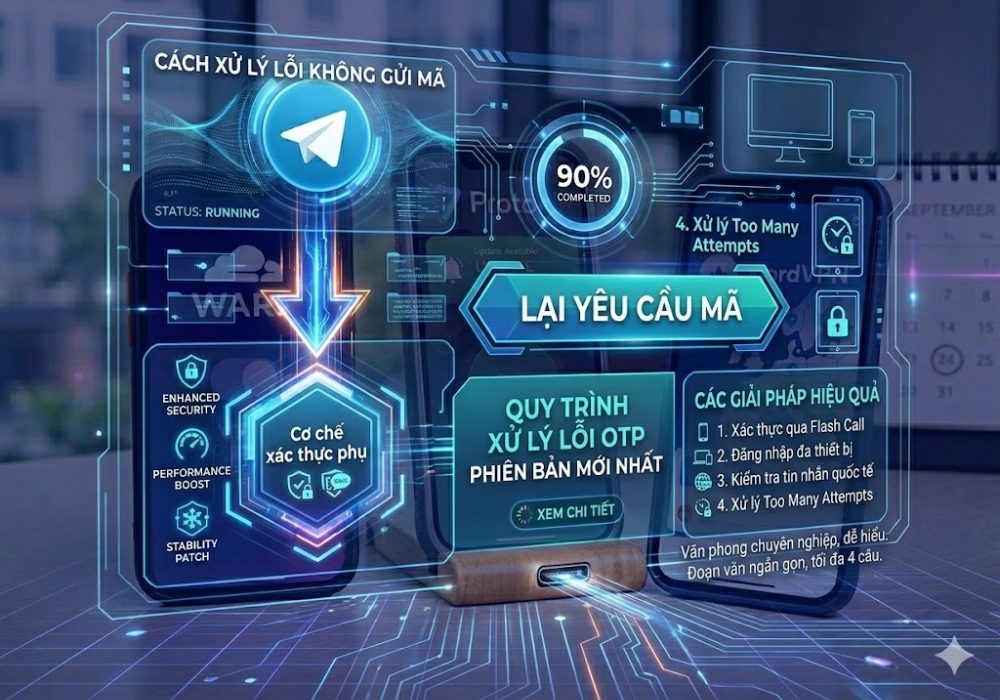 C&aacute;ch xử l&yacute; lỗi Telegram kh&ocirc;ng gửi m&atilde; x&aacute;c nhận (OTP)