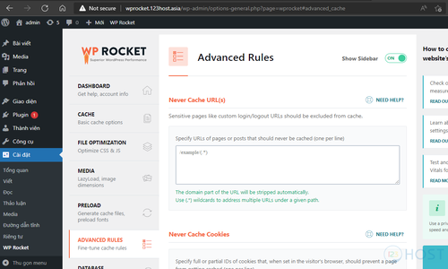 Advanced Rules dành cho các website phức tạp