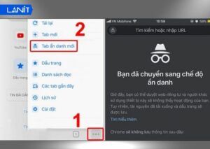 Mở tab ẩn danh trên Chrome của Android