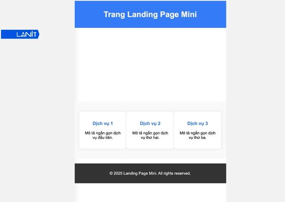 Tạo Landing Page mini