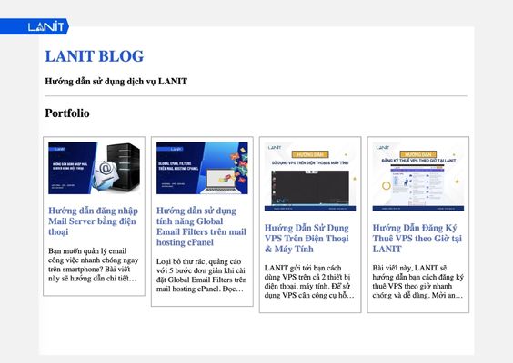 Thực hiện một trang web portfolio