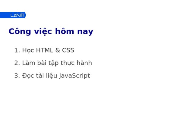 Tạo danh sách công việc cần làm
