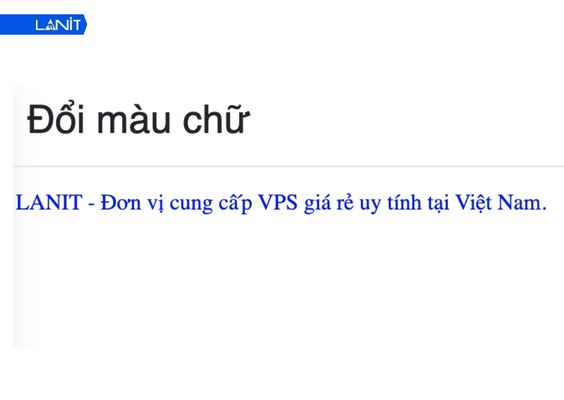 Hiển thị giao diện chữ xanh với trạng thái code