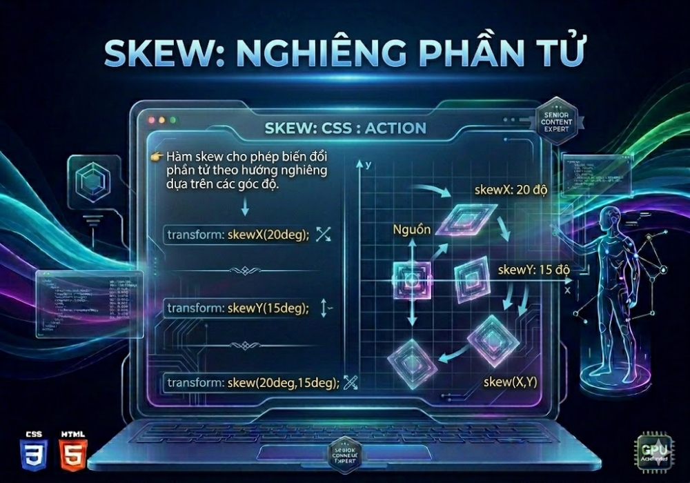 Skew: Nghi&ecirc;ng phần tử
