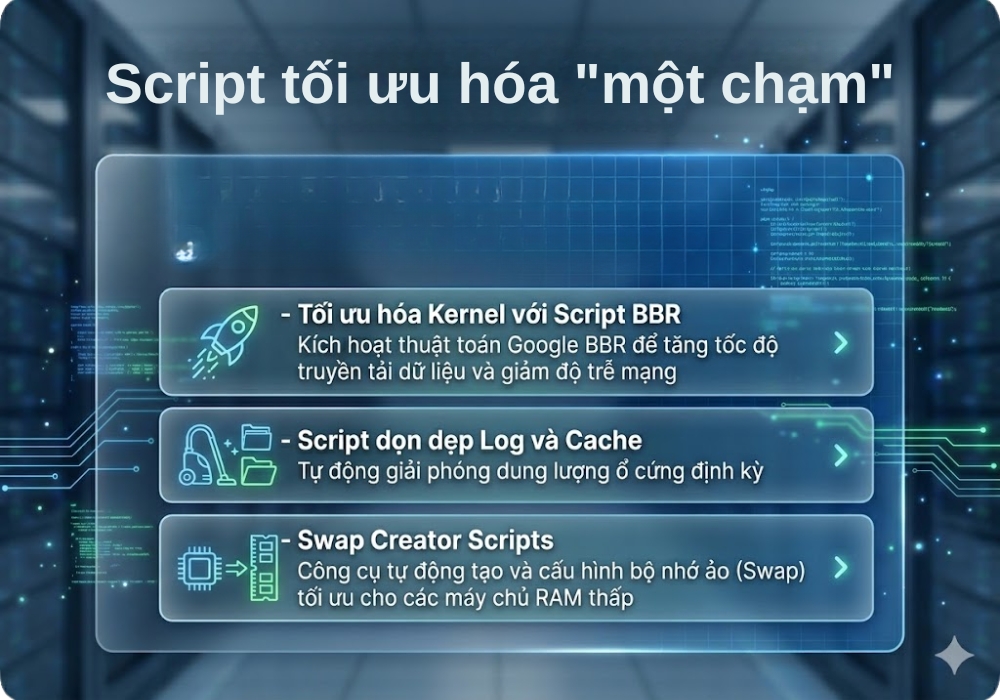 C&aacute;c Script tối ưu h&oacute;a "một chạm" (Auto-Optimization Scripts)