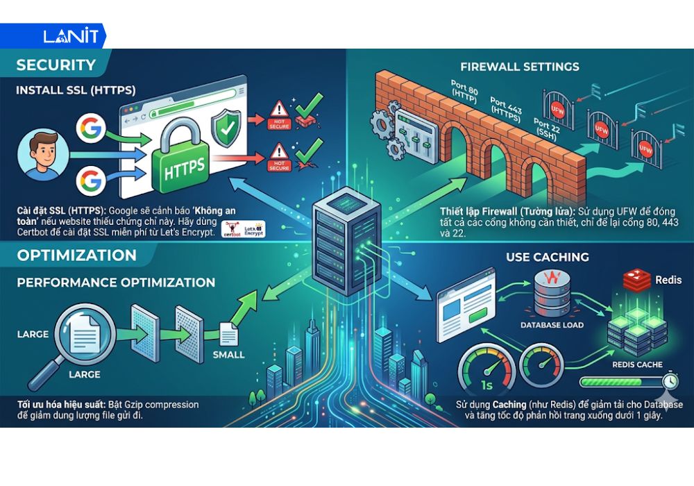 Bảo mật v&agrave; tối ưu h&oacute;a Web Server