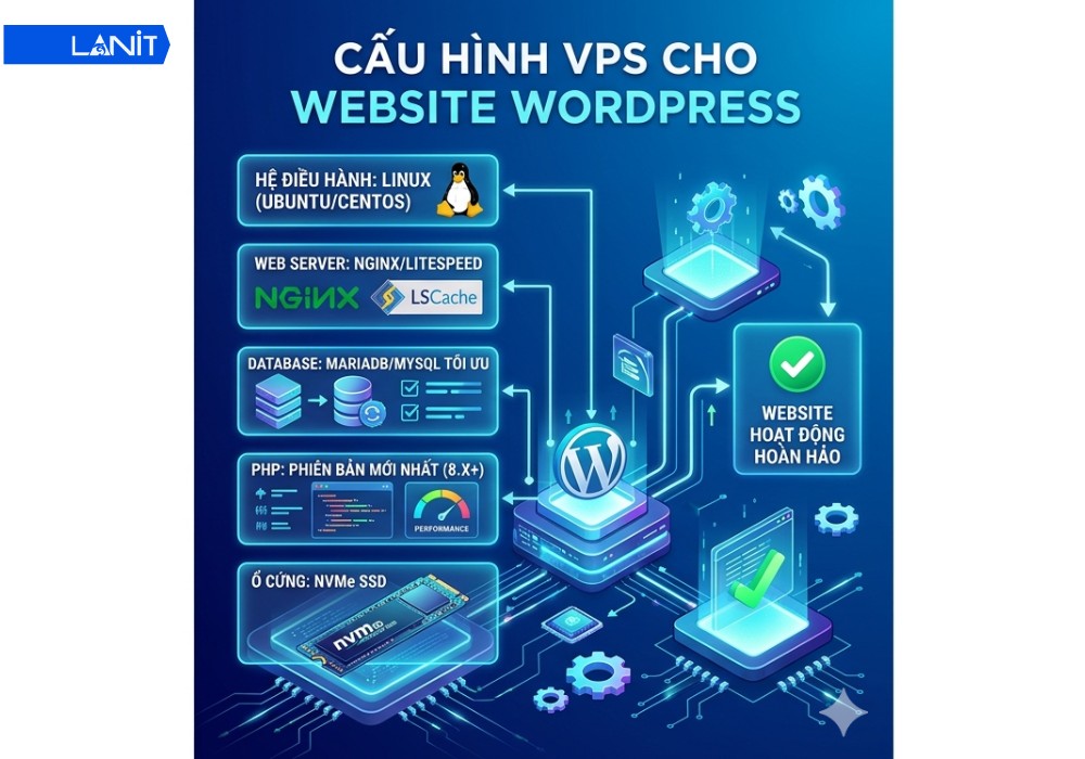 Cấu h&igrave;nh VPS cho website WordPress