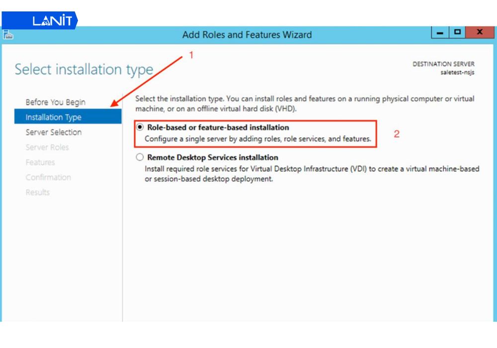 Lua Chon Role Based Or Feature Base Installation