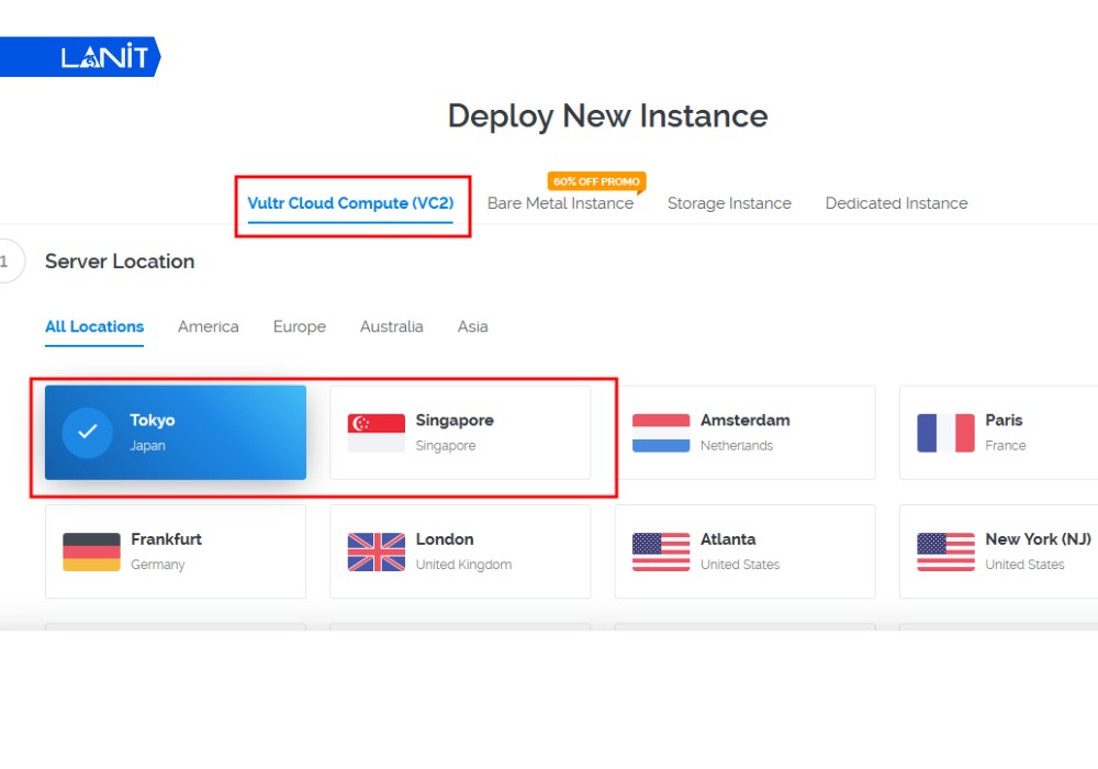 Chuẩn bị và khởi tạo Server (Instance)